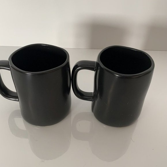 NIB Set of Rae Dunn Halloween Mugs WITCHFUL THINKING & HAUNT MESS Black Mug Set - Picture 5 of 9